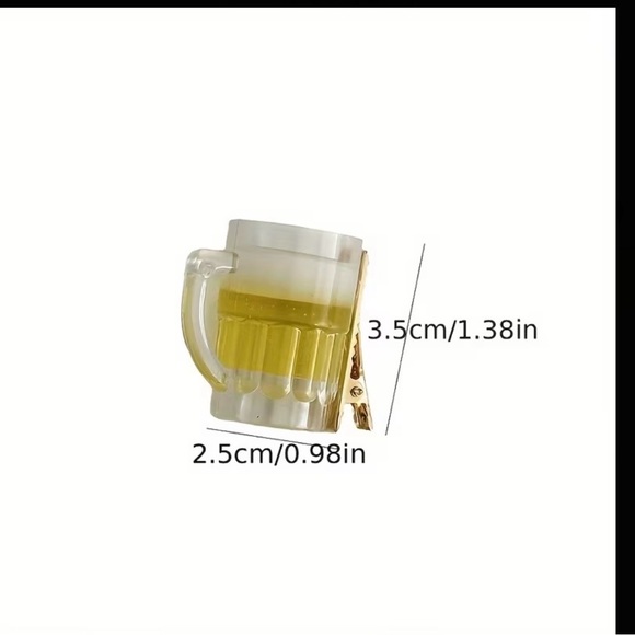 Mini Beer Mug Hair Clip - Picture 3 of 3